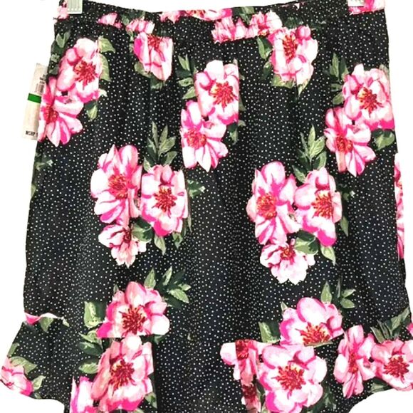 Planet Gold Wrap Mini Skirt Floral All Over Pattern - Picture 4 of 6